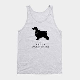 English Cocker Spaniel Black Silhouette Tank Top